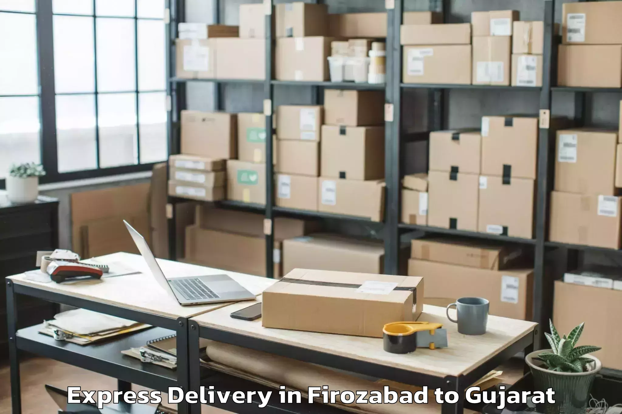 Quality Firozabad to Sardar Patel University Vallab Express Delivery